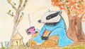 Dog by a Cottage