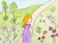 Girl Among Flowers